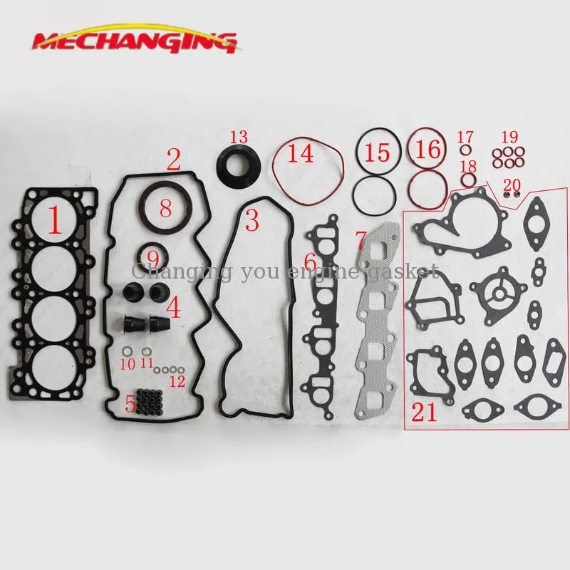 For NISSAN KING-CAB NAVARA FRONTIER 2.5 YD25 YD25DDTI METAL Full Set Engine Gasket Engine Rebuilding Kits 10101-VK586