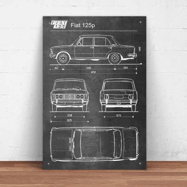 

Fiat 125p Car Metal Tin Sign Pin Up Metal Sign Metal Decor Wall Sign Wall Decor (20cmx30cm)