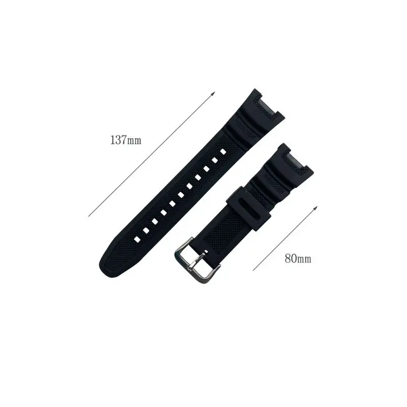 New Silicone Watch Strap Steel Buckle Wristband for C asio SGW-100