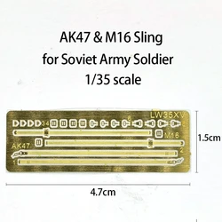 1/35 Scale Soviet Army Soldier AK47 & M16 Sling ,1pc Etched Sheet Packing Model Scene Accessory