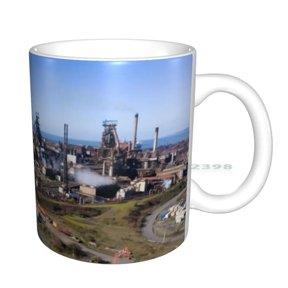 Port Talbot Steel Works Ceramic Mugs Coffee Cups Milk Tea Mug Steel Port Talbot Steel Works Thyssenkrupp South Wales Smoke