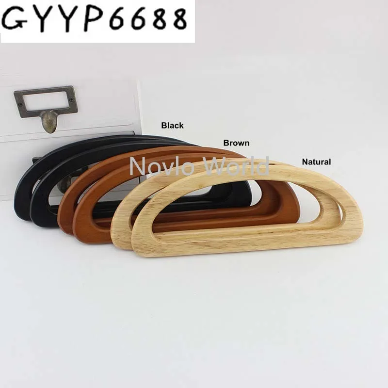 2-10-30pcs DIY Handbag Accessories solid wood big D shape bags handle Wooden Purse Frame Hanger  Wooden bag Handle