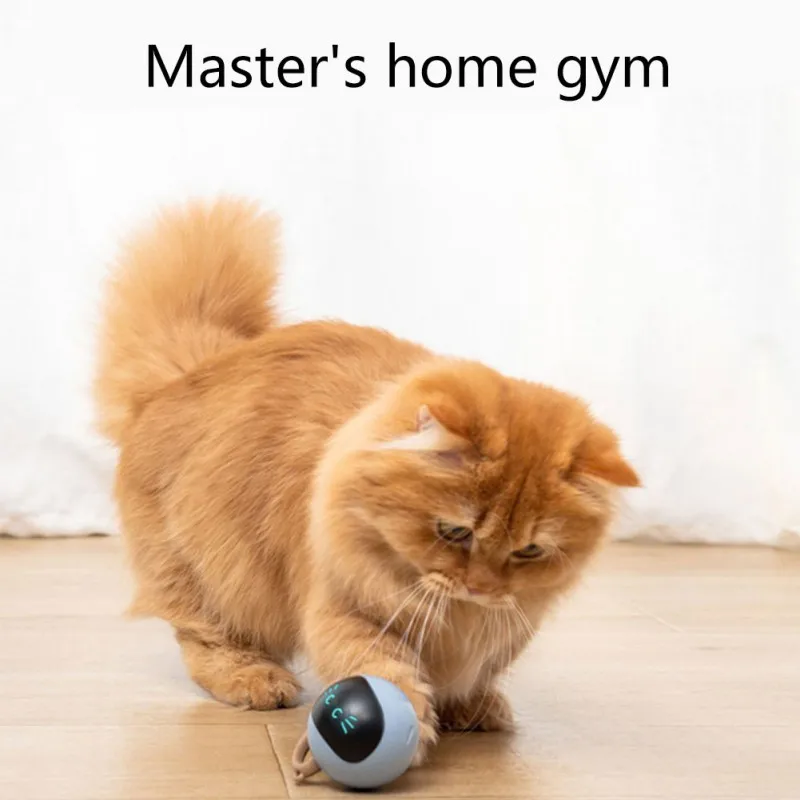 Smart Cat Toy USB Rechargeable Kitten Automatic Ball Toys Electric Jumping Ball Self Rotating Toys For Cat Kitten Dog Puppy Kids