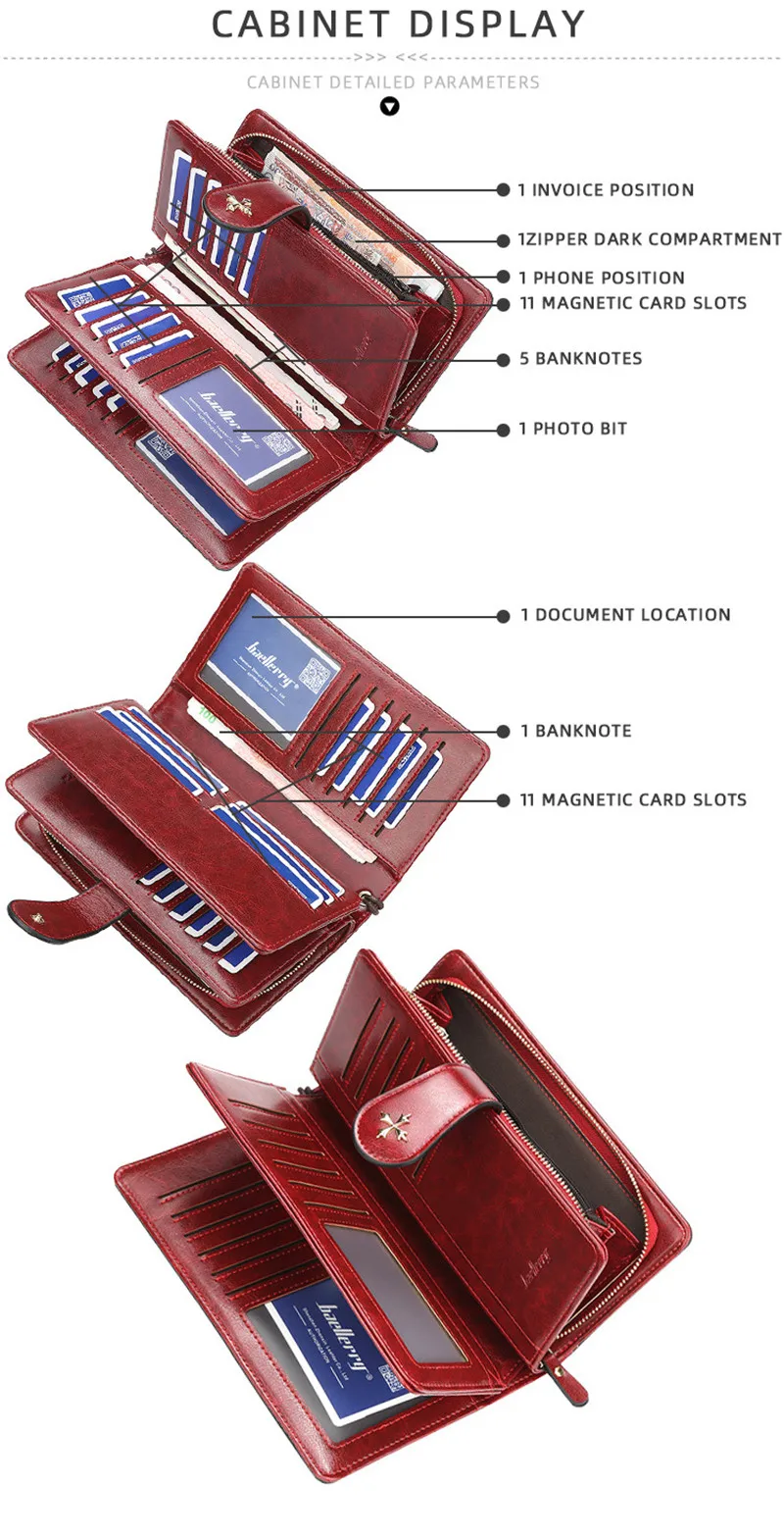 2024 New Wallet Fashion Leather Long Top Quality Classic Card Holder Female Wallet Zipper Brand Wallet For Women Wallet