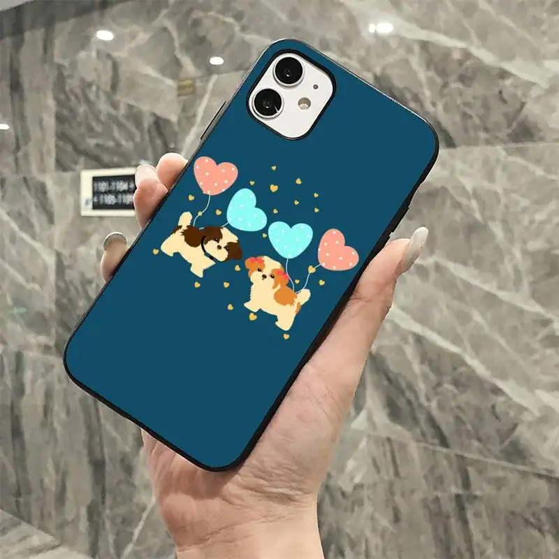 MaiYaCa Cartoon Shih Tzu Dog Phone Case for iphone 13 11 12 pro XS MAX 8 7 6 6S Plus X 5S SE 2020 XR cover