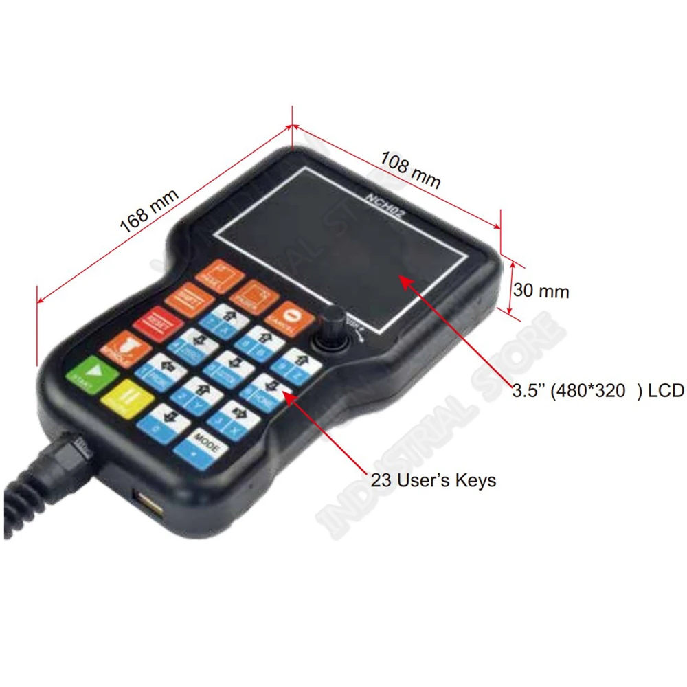 Imagem -04 - Controle de Movimento Cnc Off-line Eixos Controle por Botão Remoto Cabo Usb Mpg para Motor de Passo Gravura Cnc
