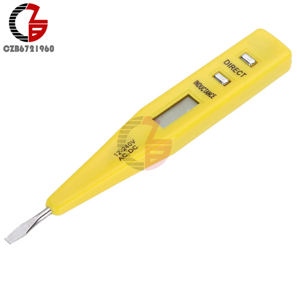 AC DC 12V-250V Voltage Tester Pen 12V 24V 36V 48V 110V 220V LCD Digital Voltmeter Wall Electric Voltage Detector Monitor Tester