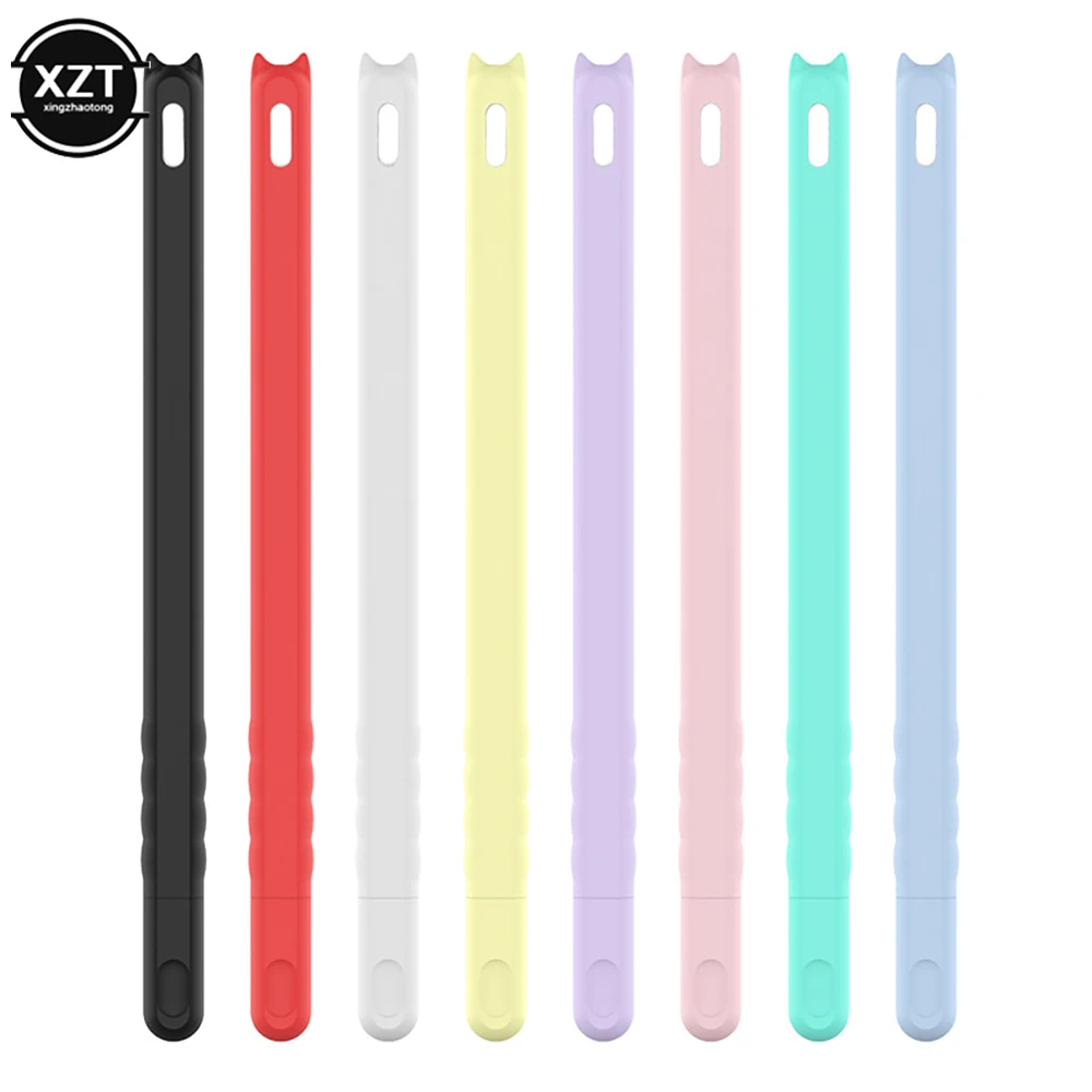 แมวน่ารักรูปแบบ TPU Silicon ป้องกันหมวกฝาครอบสำหรับ Apple ดินสอ2อุปกรณ์กรณี Anti-Scratch สำหรับดินสอ2nd