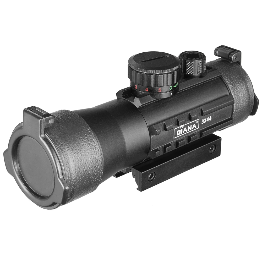 Imagem -02 - Diana Tactical 3x44 Verde Red Dot Sight Óptica Escopo Apto 11 20 mm Trilho Rifle Escopos para Caça Riflescope