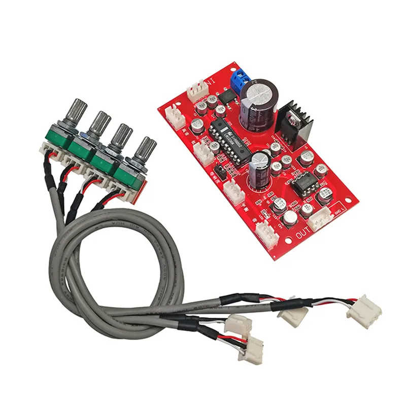 Lm1036 tone board febre pre-board alto-baixo equilíbrio amplificação hd potenciômetro separado única fonte de alimentação