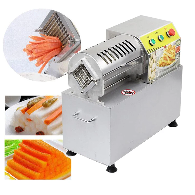 

Commercial French Fries Machine Stainless Steel Vegetable Strip Cutter Electric Fries Cutting Machine 900W