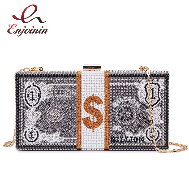 Luxury Diamond Dollar Box Styke Fashion Women Purses and Handbags Evening Bag Clutch Bag for Lady Shoulder Bag 2020 Designer Bag