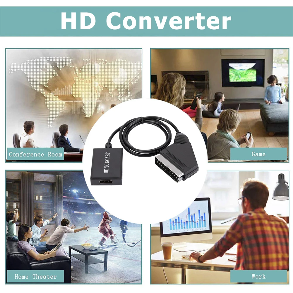 Adaptador de áudio de vídeo do interruptor do conversor 720p/1080p para a tevê hd dvd acessórios