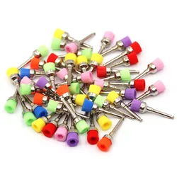 50pcs Dental Lab Material Colorful Nylon Latch Small Flat Polishing Polisher Prophy Brushes Disposable Dental Oral Care Tool