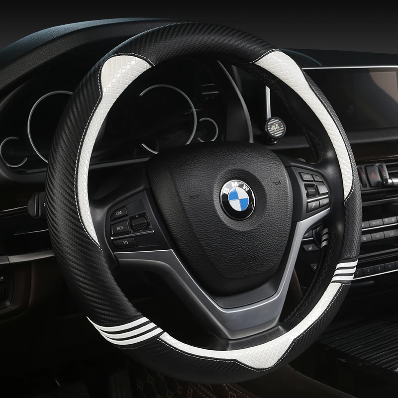 

38CM PU Leather Car Steering Wheel Cover for BMW X1 X2 X3 X4 E84 F84 F39 E83 F25 G01 F97 F26 G02 F98 Auto Accessories