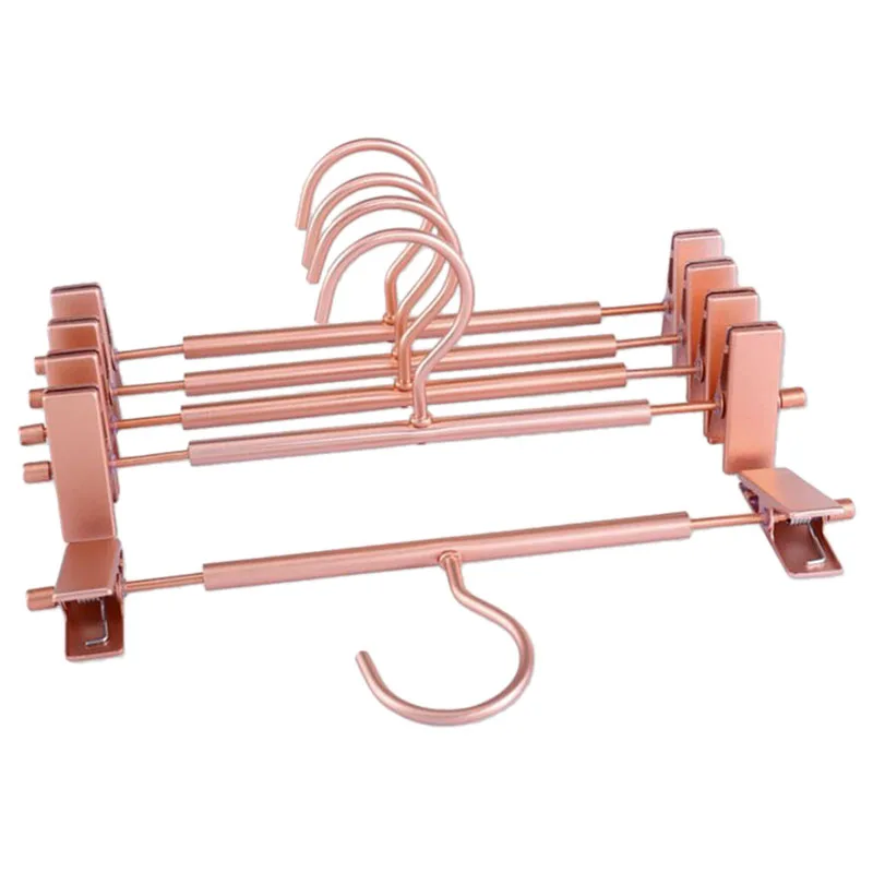 10 Pieces Of High-Strength Strong Rose Gold Pants Skirt Bottom Hanger with Clip