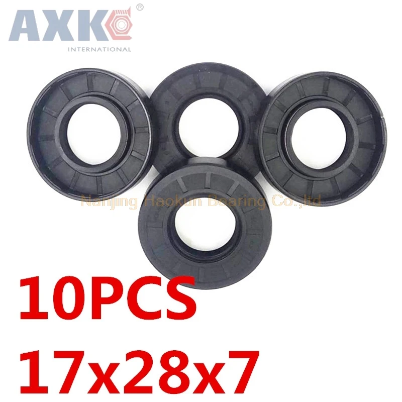 AXK  10pcs   TC17X28X7  Skeleton Oil Seal 17x28x7 Seals  high-quality Seals 17*28*7 Radial shaft seals