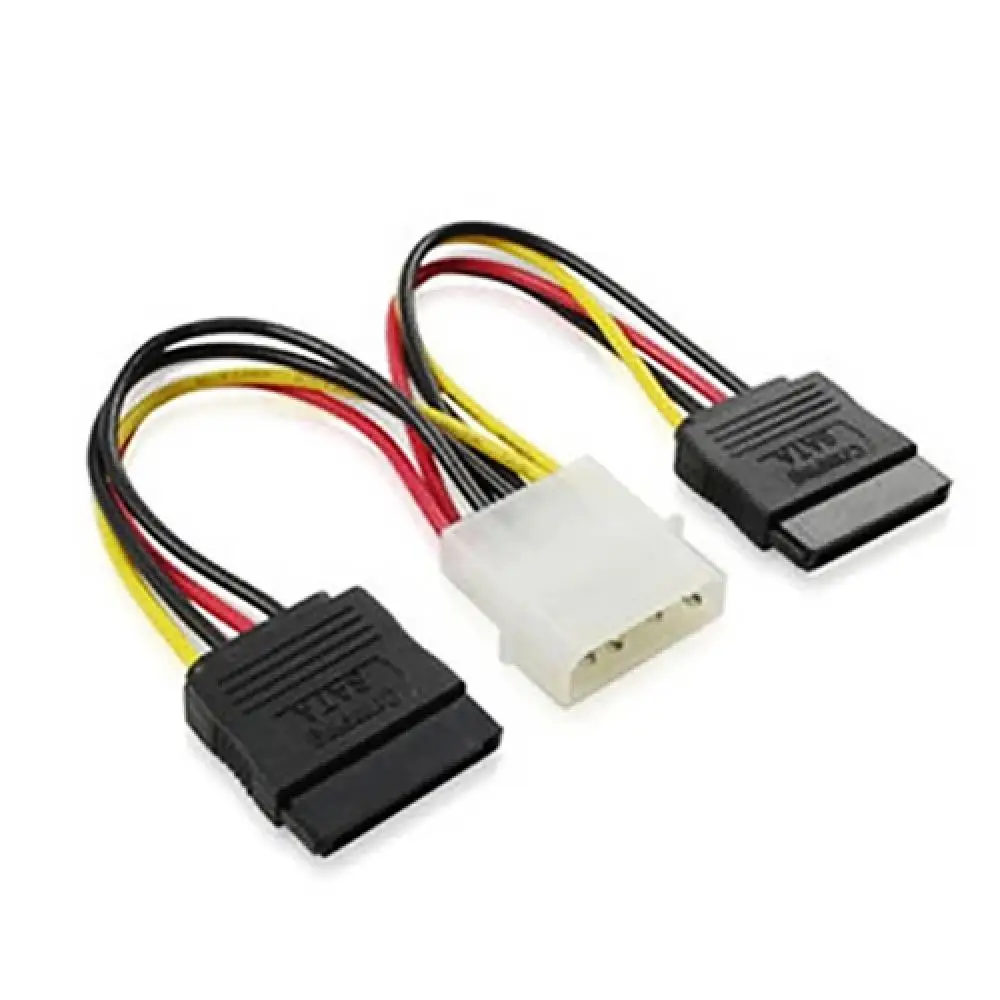 4-poliges IDE-Molex auf 15-poliges 2 serielles SATA-Festplatten-Netzteilkabel, 3,5-Zoll-SATA-Festplatten-Computer, 4-poliges auf 15-poliges IDE-Kabel