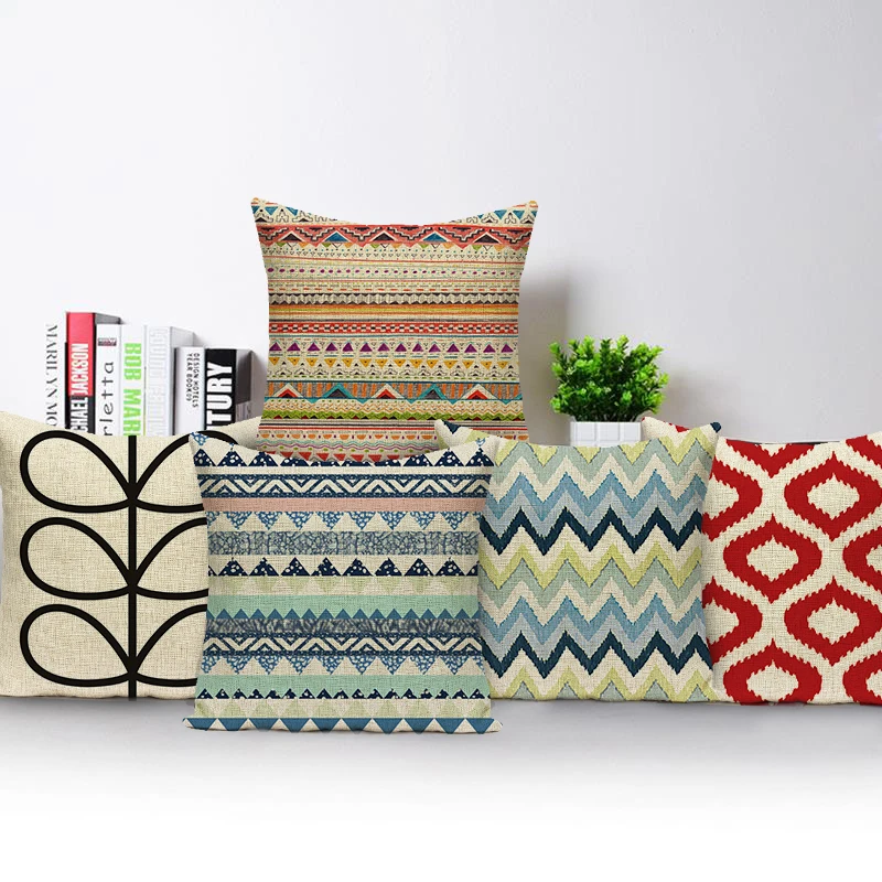 

Nordic Cushions Case Home Decorative Pillow Cases Line Geometric Stripes Pillows Covers Sofa Bed Square Cushion Covers