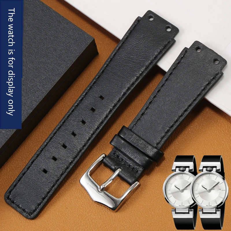 Substitute CK K4A211C3/ K4A211C6 Series Men's Genuine Leather Strap Special Interface 18mm Watch Accessories For Women