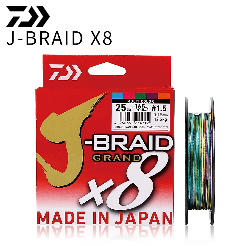 

Плетеная рыболовная леска DAIWA J-BRAID GRAND 8X PE, 150 м, 300 м, сделано в Японии