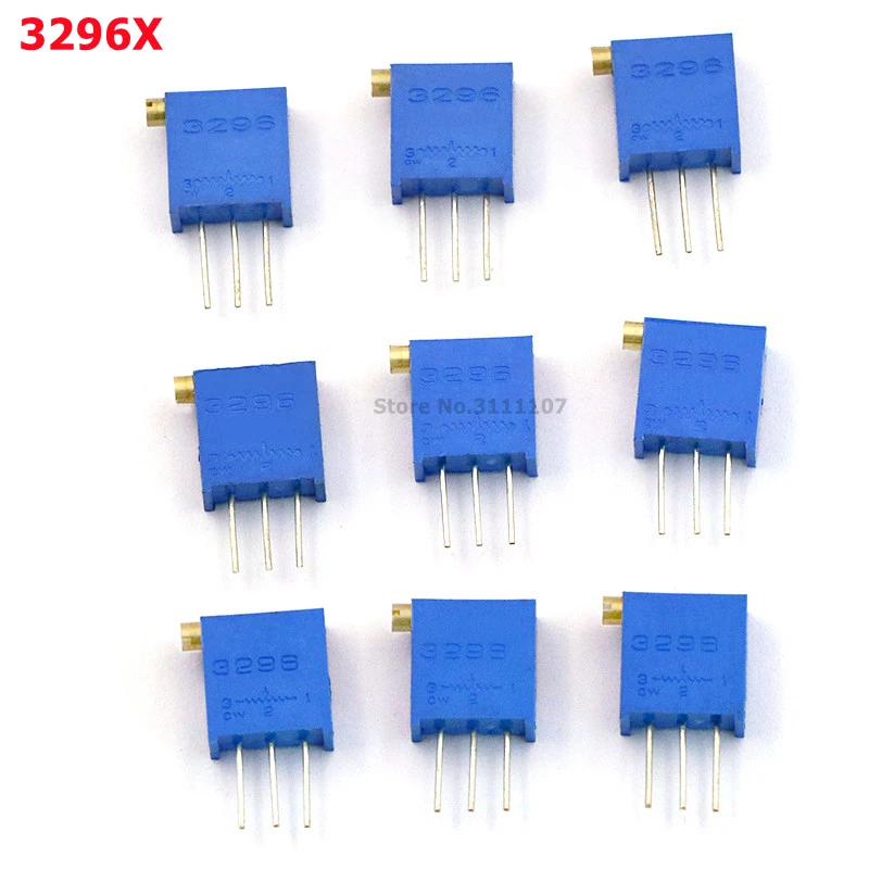 

10PCS/LOT 3296X-501 Side Adjustable Precision Multi Ring Potent 3296X-1-501 500R Ohm 3296X Multiturn Trimmer Potentiometer X501