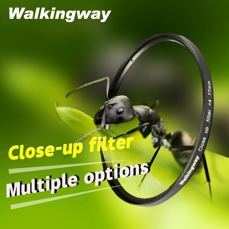 Walking Way Macro Close Up Lens Filter Camera Filter Optical Glass 52mm 37mm 67 72 77 82 55 58 40.5 49mm Filtor for DSLR SLR