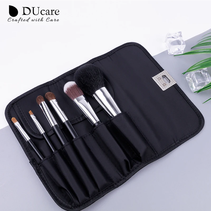 Ducare Makeup Brushes 6Pcs Set For Face & Eye Makeup Brush kit With Bag- Perfect For Professional & Everyday use Cosmetic Makeup