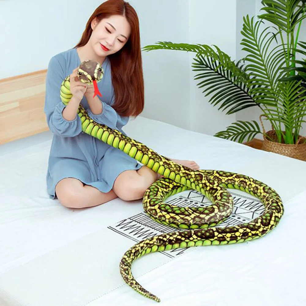 

Simulation Boa Python Constrictor Snake Spoof Horror Children Stuffed Plush Toy Birthday Christmas Gifts