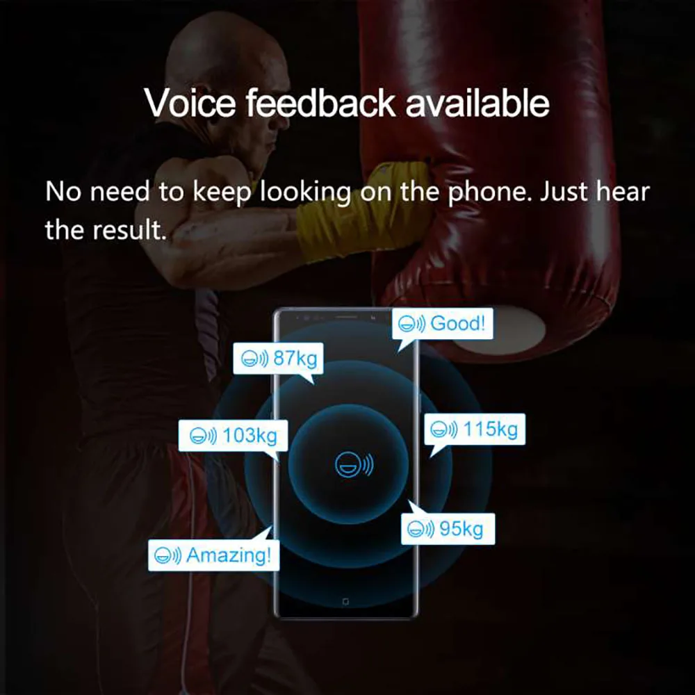 [queling] smart force tracker punching bag power meter speed test boxing kick sensor dynamometer  training strike striketec piq