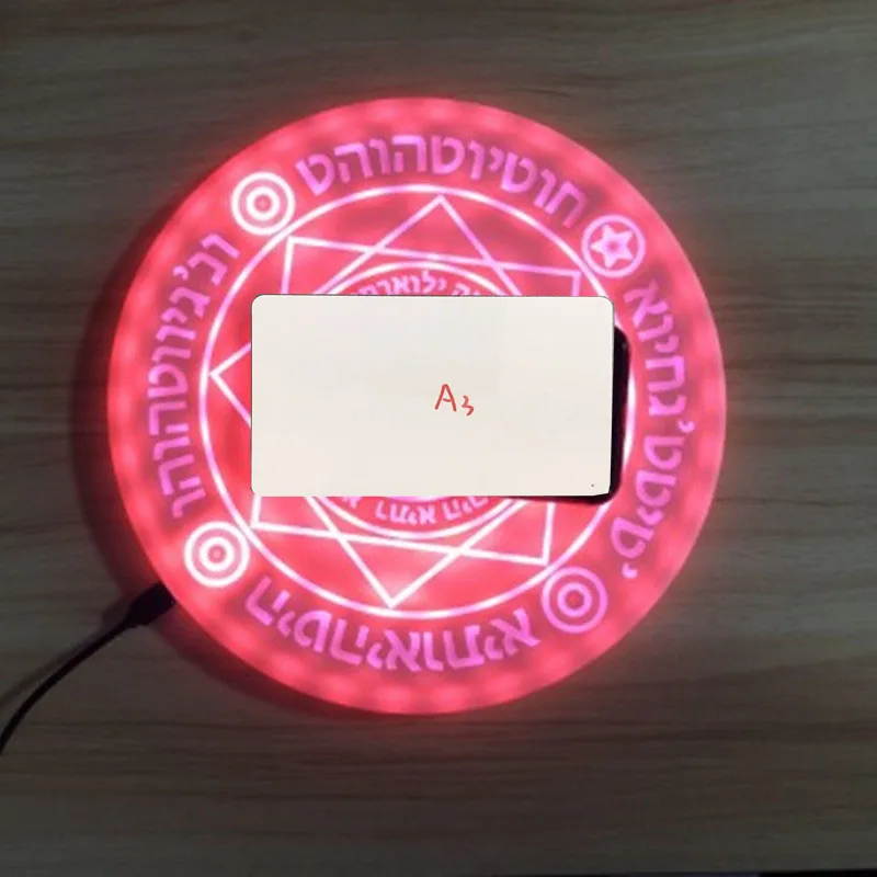 Magic Disc Prop Escape Room Real Life game use RFID card to trigger magic array be bright gradually until open takagism