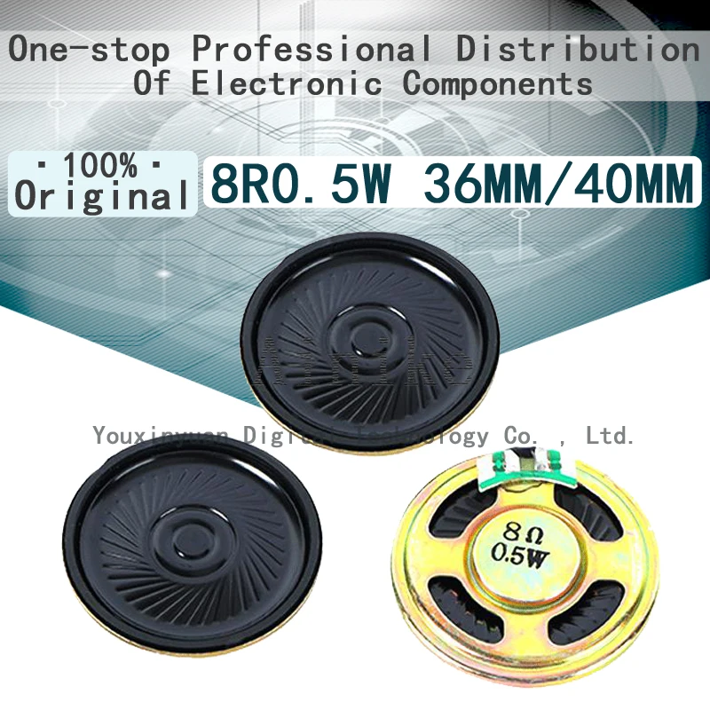 10/Pcs New Original 8R0.5W 36MM 8R0.5W 40MM Ultra-thin loudspeaker The thickness of 5mm Horn 8 euro 0.5 watts