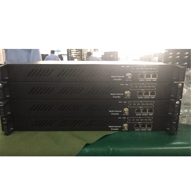 OTV-HE24AU Multicanal 24 em 1 HDMI para IP HEVC H265 H264 Mpeg4 HDMI HD Codificador com inserção de logotipo OSD de estrutura B