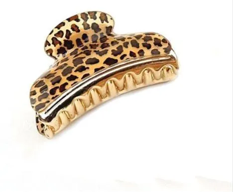 Sprzedaż moda kobiety akrylowe spinki do włosów moda Leopard spinki do włosów spinki do włosów akcesoria do włosów nakrycia głowy