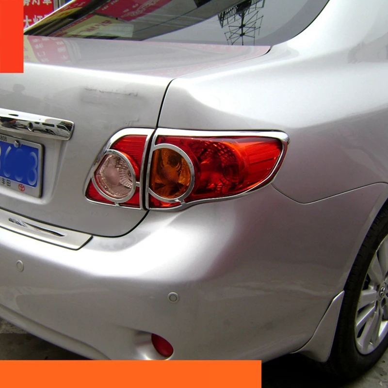

For Toyota Corolla 2007 2008 2009 2010 car body Rear tail back Light lamp frame styling ABS Chrome cover trim