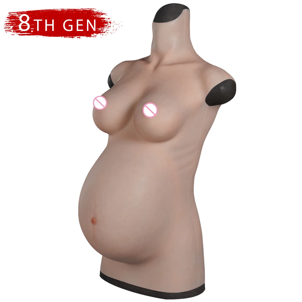 

8th Simulation Pregnant Belly Fake Pregnant Crossdresser Cosplay Unisex Prosthesis Props Fake Silicone Breast Forms Drag Que