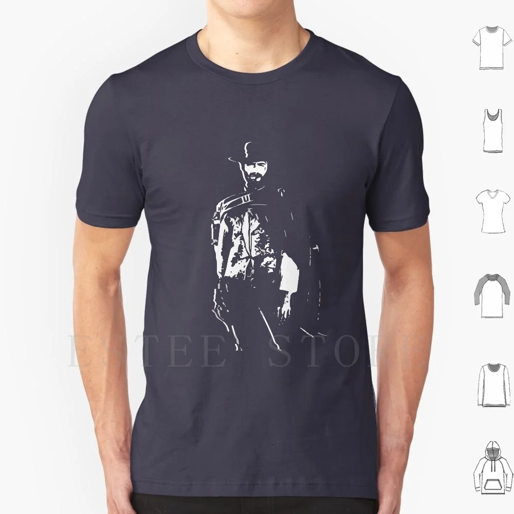 Eastwood Silhouette T Shirt Men Cotton 6xl Clint Eastwood The Good The Bad The Ugly The Good The Bad And The Ugly Spaghetti