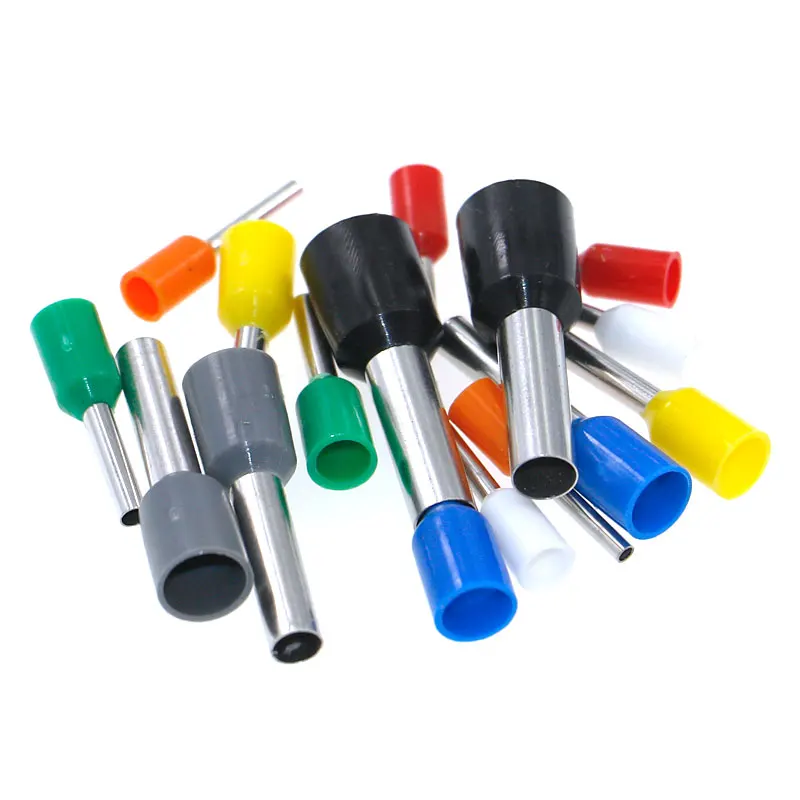 400Pcs 8 Size 8 Kleur Wire Copper Crimp Connector Geïsoleerde Cord Pin End Terminal Kit Set