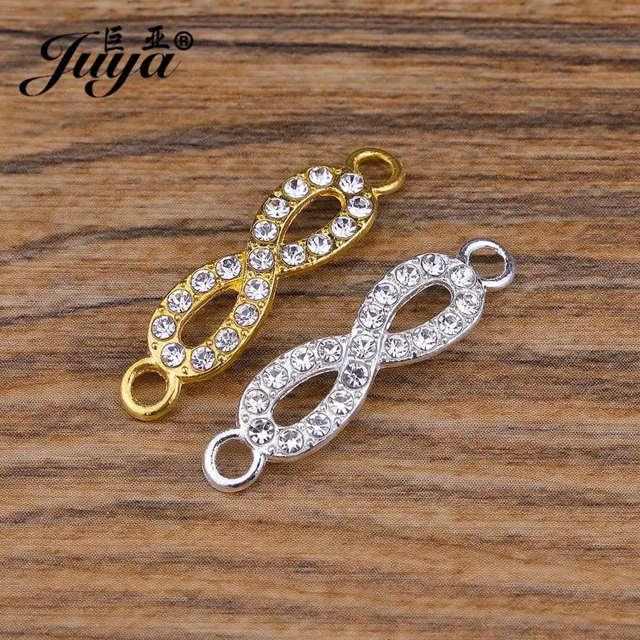 10 Stück verschiedene Unendlichkeits-Kristall-Charms-Anschlüsse für Schmuckherstellung, DIY-Armband, Halskette, Schmuckzubehör, Bastelzubehör – Detail 6