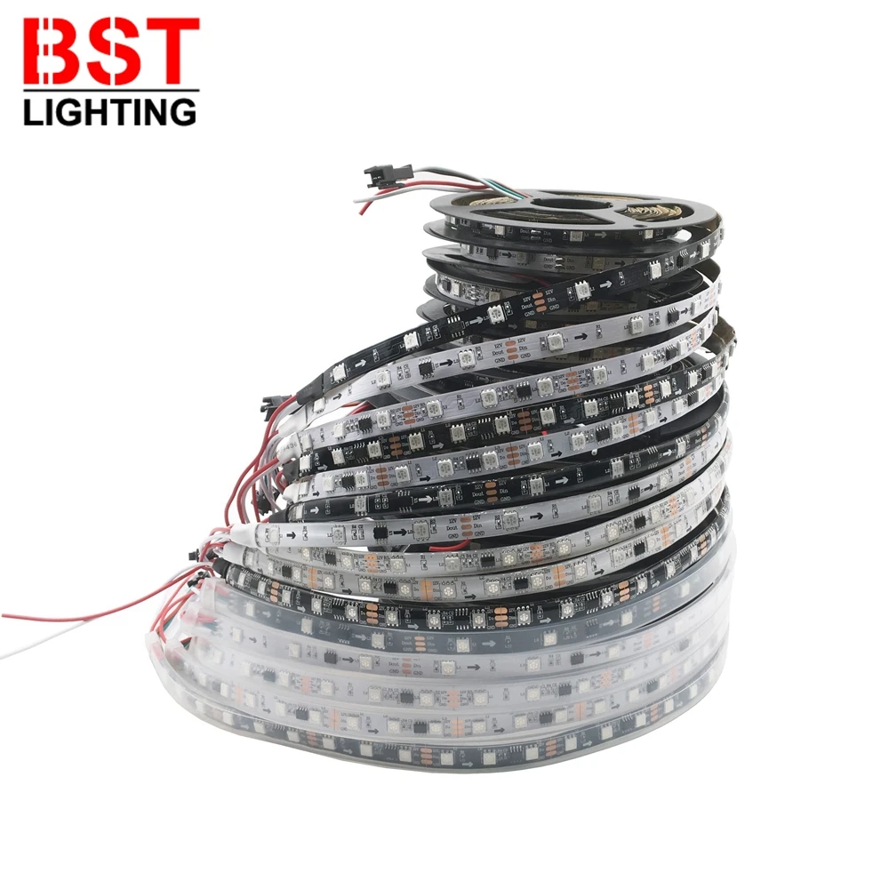 DC12V WS2811 światła listwy RGB Led 5050SMD adresowalne 30/60Leds/m Led piksele zewnętrzne 1 Ic Control 3 Leds