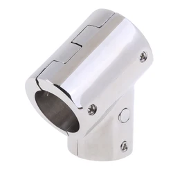 316 Stainless Steel Boat Marine Handrail 60 Degree T/Tee Fitting Rail Connector Split for 1 inch 25mm Tube