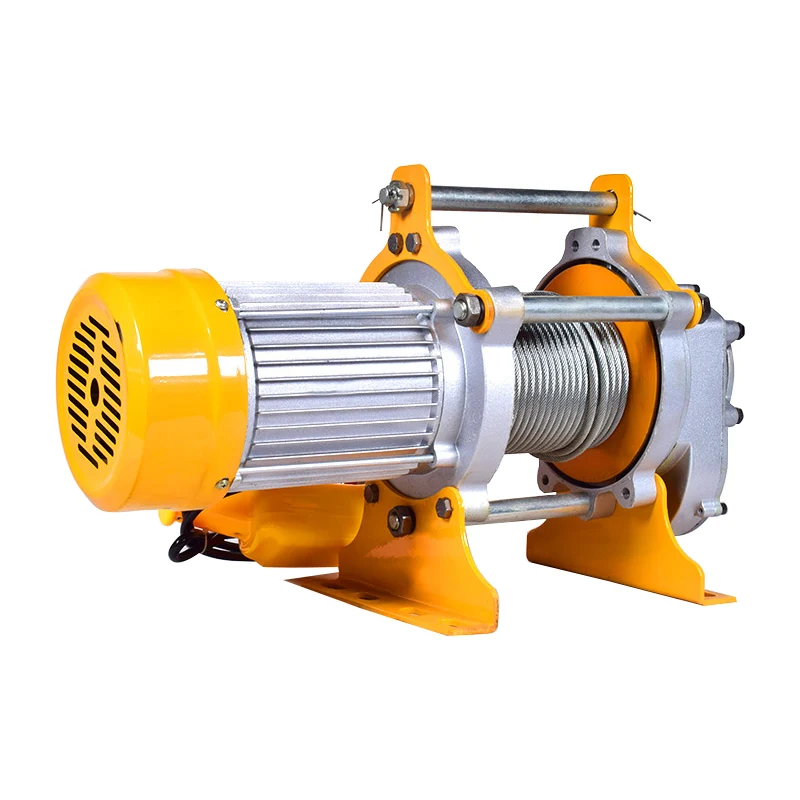 

220V/380V 1-1.5T 30M Crane Hoist Wire Rope Electric Hoist Aluminum Shell Hoist Household Indoor Small Crane Hoist