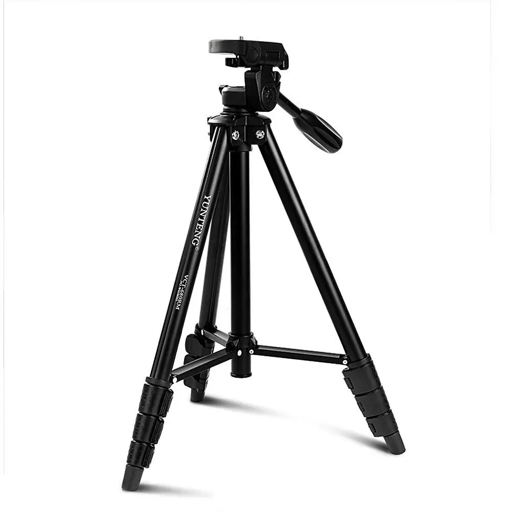 Yunteng VCT-680 Portable Aluminum Alloy Travel Tripod Stand + 3 Way Head for Camera DV Phone Telescope