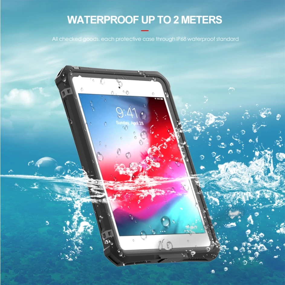 

IP68 Waterproof Case For iPad Mini 4 5 Anti-Scratch Full Screen Protector Shockproof Cover For New iPad Mini 5 4 7.9 IM51