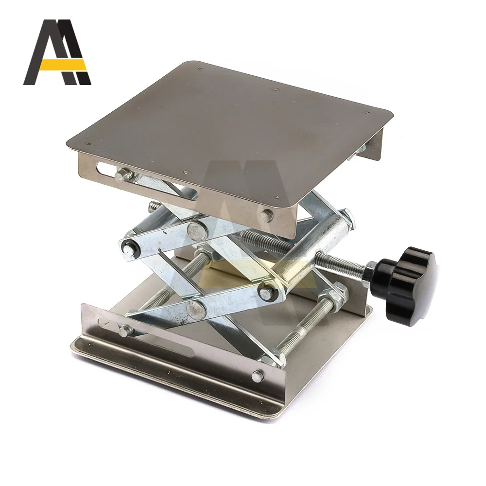 Có Thể Điều Chỉnh Nâng Bàn Tủ Trưng Bày Đỡ Kéo Jack 100*100*150Mm Nâng Cho Vật Lý/Hóa Học/sinh Học Các Thí Nghiệm