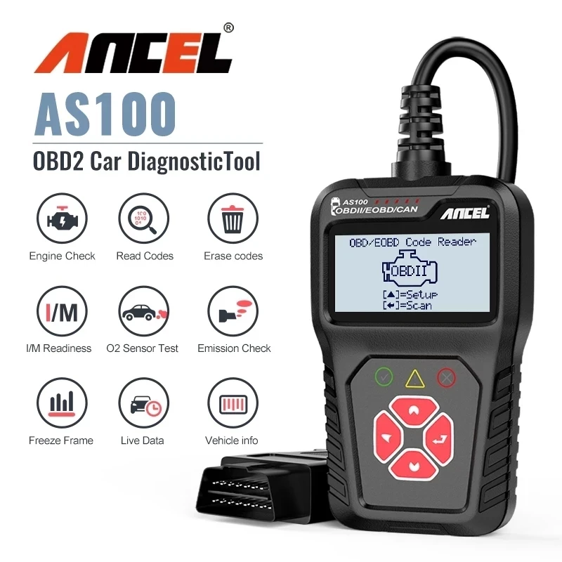 ANCEL AS100 OBD2 Scanner Car Code Reader Engine EPC Check Automotive Vehicle Universal Engine Fault Car Diagnostic Scan Tool