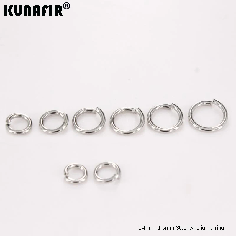 1.4mm-1.5mm Steel wire stainless steel jump rings 200pcs -1000pcs DIY accessories necklace chains parts