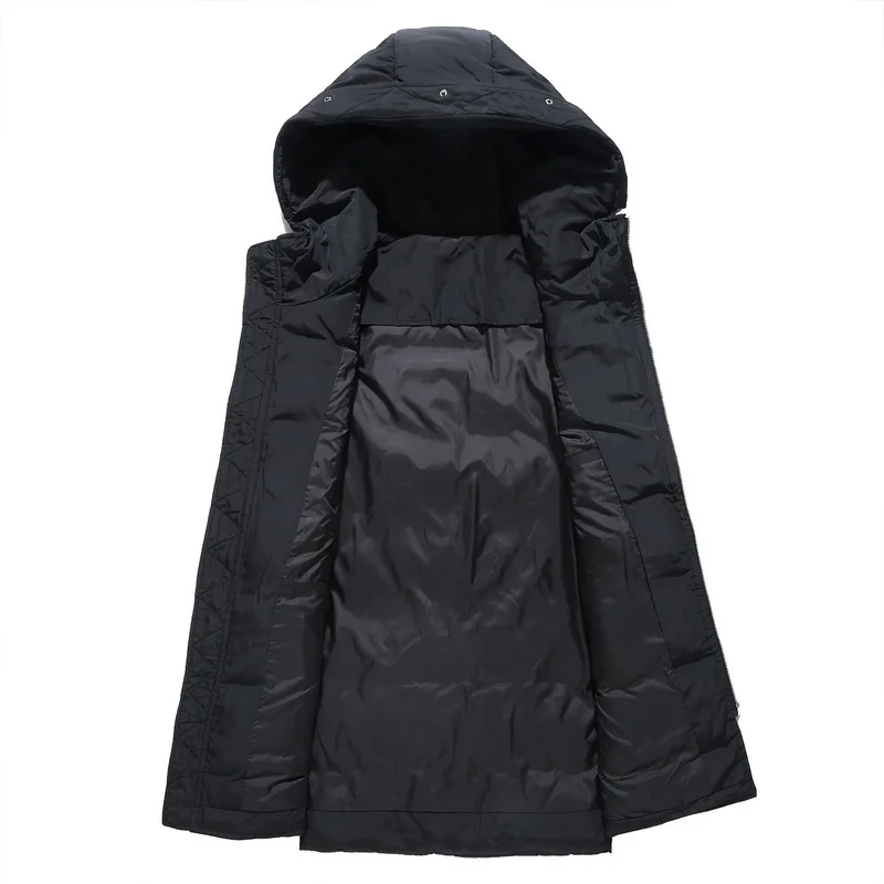 Winter Down Jacket Men White Duck Feather Filling Down Coat Hooded Outwear Plus Size High Quality Thick Warm Overcoat