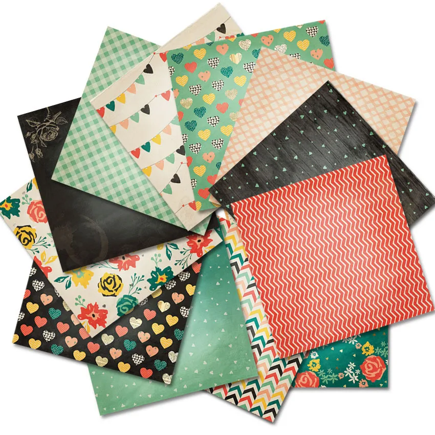 KSCRAFT 12 arkuszy słodka miłość Scrapbooking klocki papier Origami papier fotograficzny w tle tworzenie kartek album do scrapbookingu DIY prace