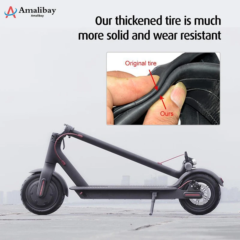 Amalibay Electric Scooter Inner Tubes For Xiaomi M365 Pro 8.5" Tyre 8 1/2x2 Rubber Thicker Cameras Mijia M365 Pro Accessories